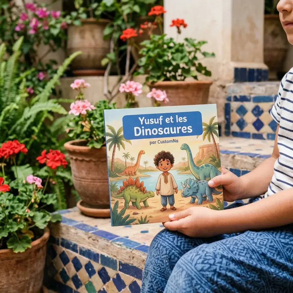 Livre dinosaures CustomNa tenu en main